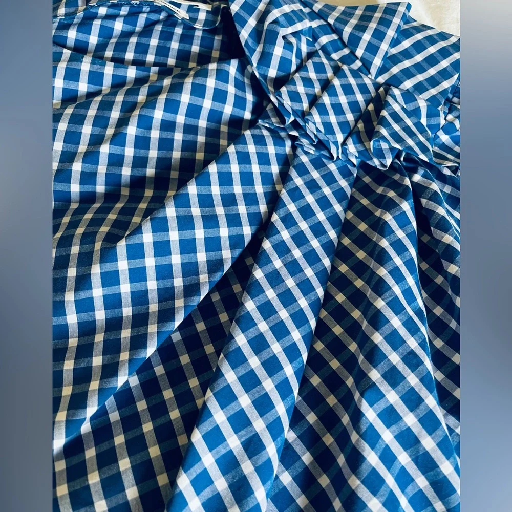 NWOT Isabel Marant bue and white checked top size 36, worn twice - Picture 2 of 10